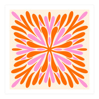 Symmetry Petals - pink and orange (Print Only)