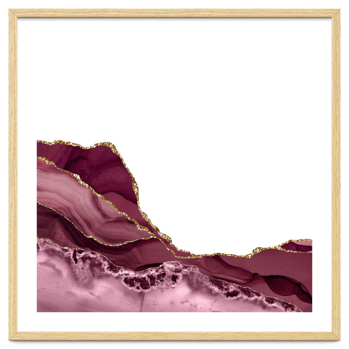 Burgundy & Gold Agate Texture 23