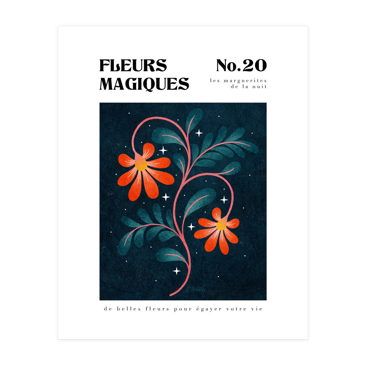 Magical Flowers No.20 Dark Daisies (Print Only)