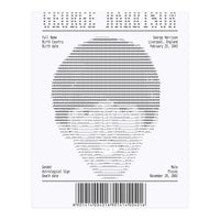 Receipt Art George Harrison (Print Only)