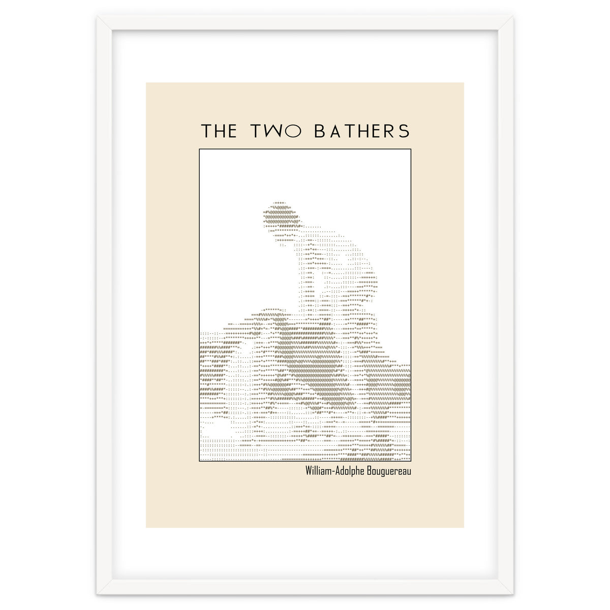 The two bathers (1884) – William-Adolphe Bouguereau (ascii art)