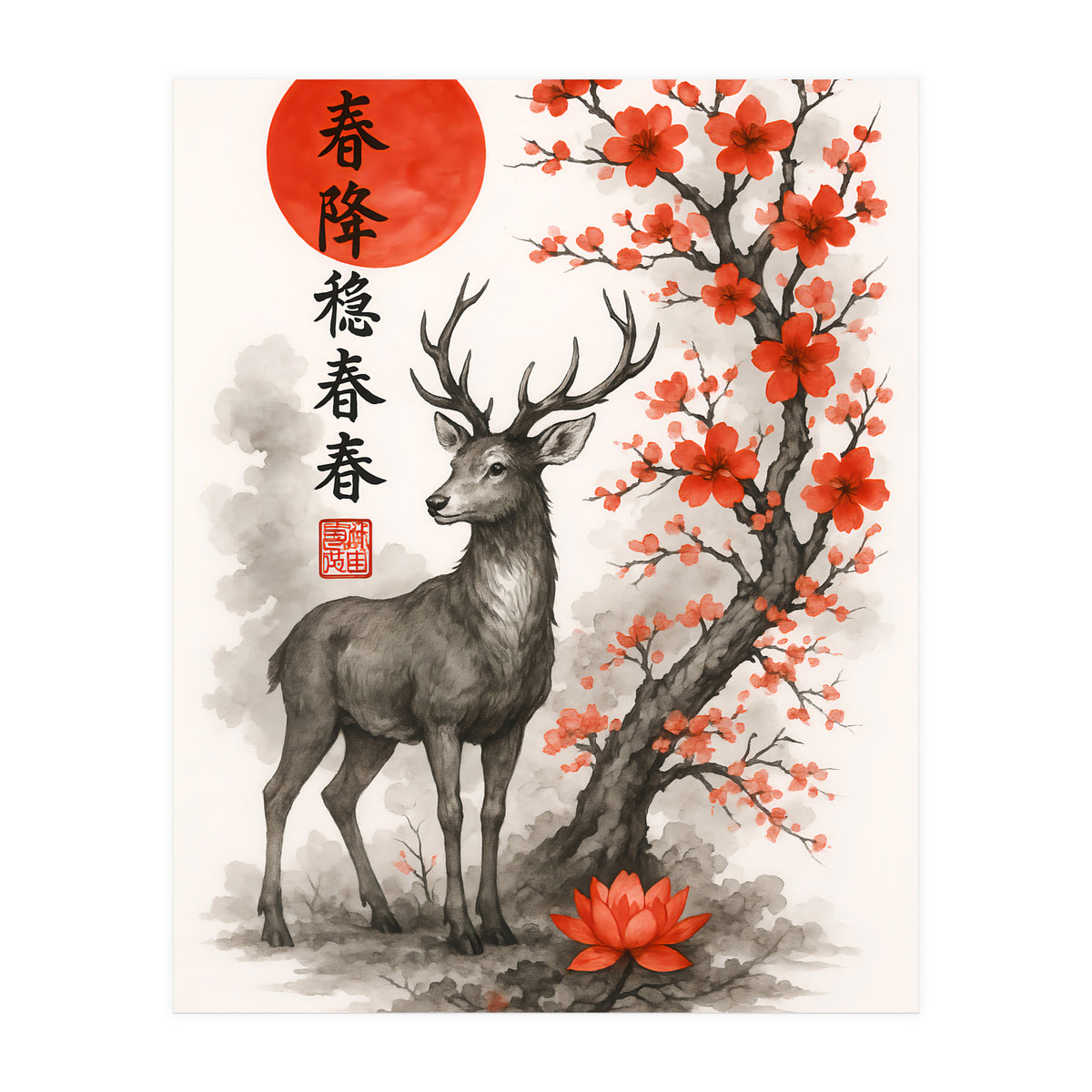 Deer Japanese (Print Only)