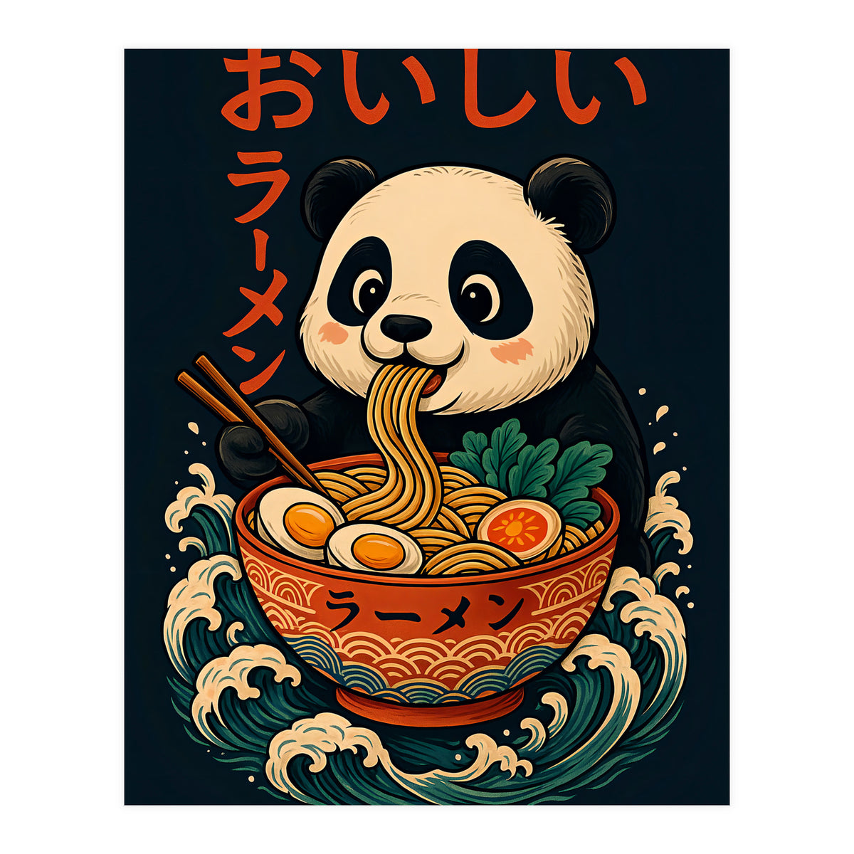 Ramen Panda Japanese (Print Only)