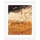 Coffee Beach, Ocean Sea Beachy Tropical Summer, Travel Painting Nature Landscape Waves People Sand thumbnail