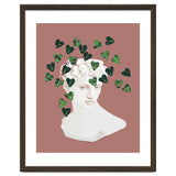 Roman Planter, Plant Pot, Botanical Nature Victorian Statue Face, Eclectic Bohemian Plant Lady Illustration thumbnail