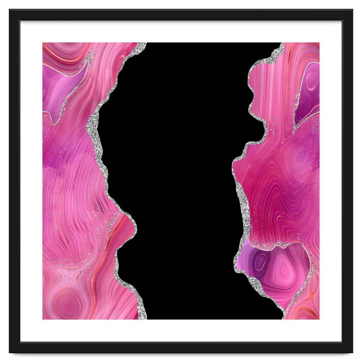 Magenta & Silver Agate Texture 02