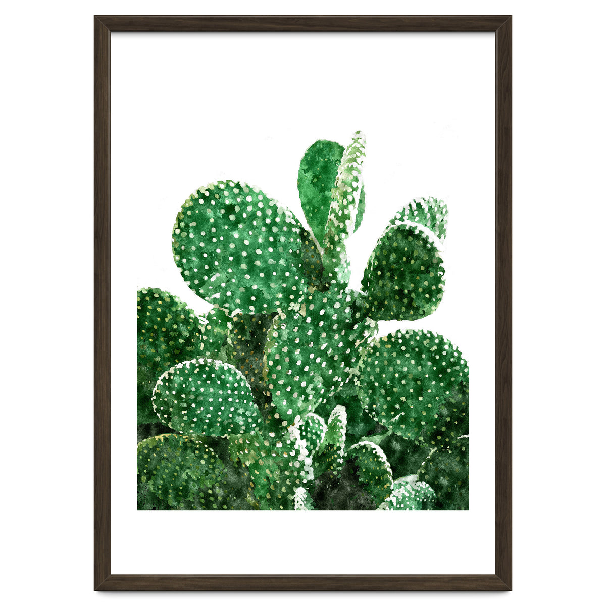 Velvet Cactus | Watercolor Botanical Plants | Minimal Boho Scandinavian Painting