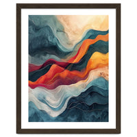 Abstract Flowing Mountain Landscape
