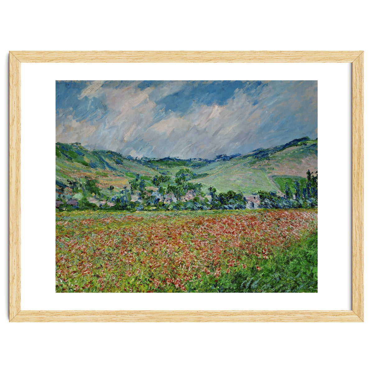 A field of poppies. Canvas.