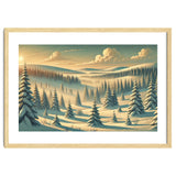 Vintage Finland, Lapland Winter Forest Poster thumbnail