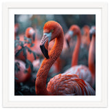 Beautiful Close Up Of A Pink Flamingo Bird thumbnail