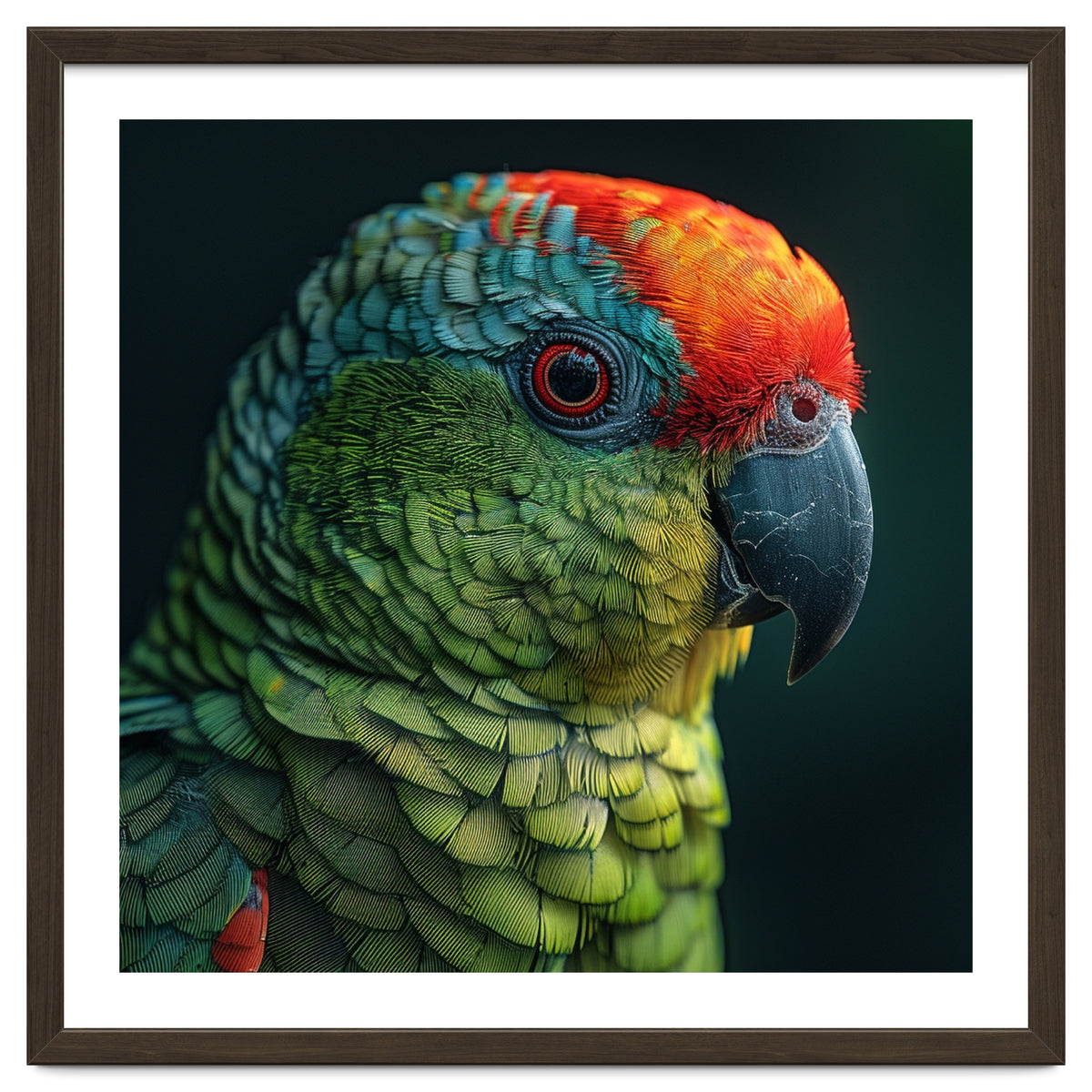 Close Up Colorful Parrot Bird Feather