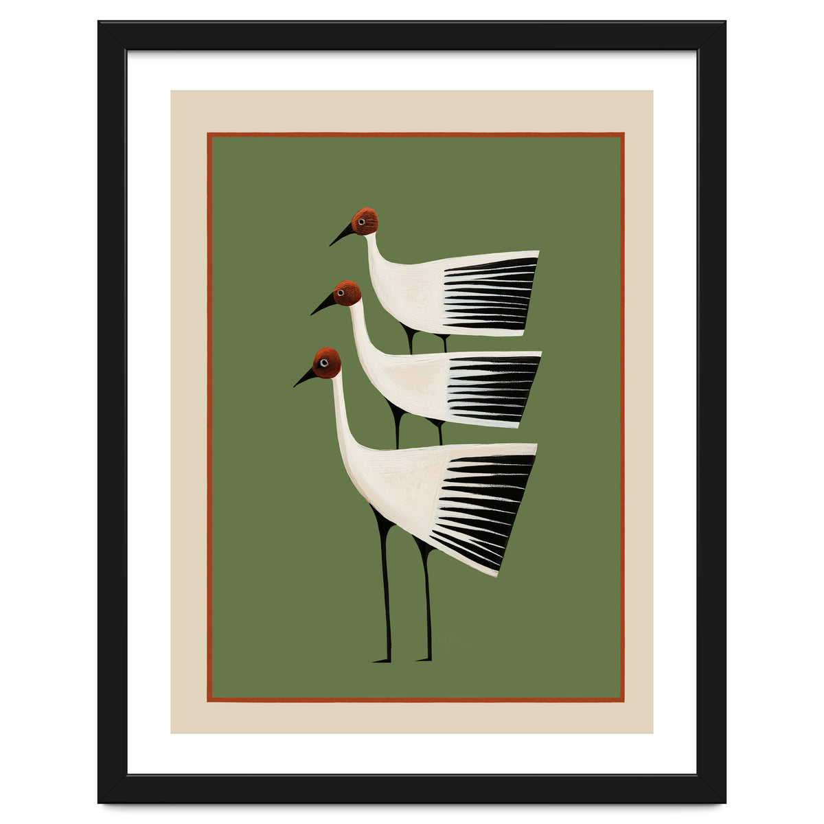 Striped Bird Trio I