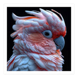 Pink Cockatoo Parrot Close Up Portrait Feather  (Print Only) thumbnail