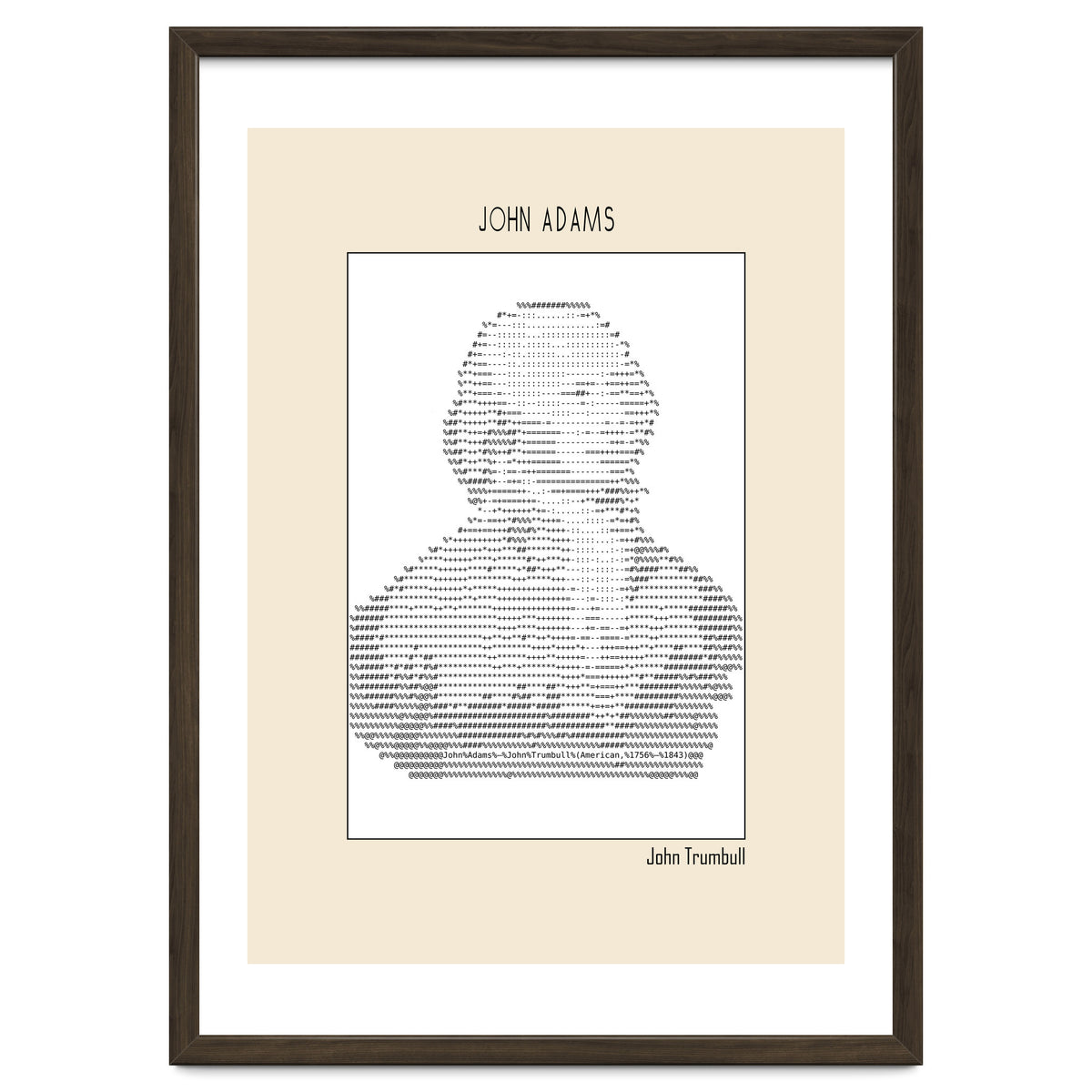 John Adams – John Trumbull (ascii Art)