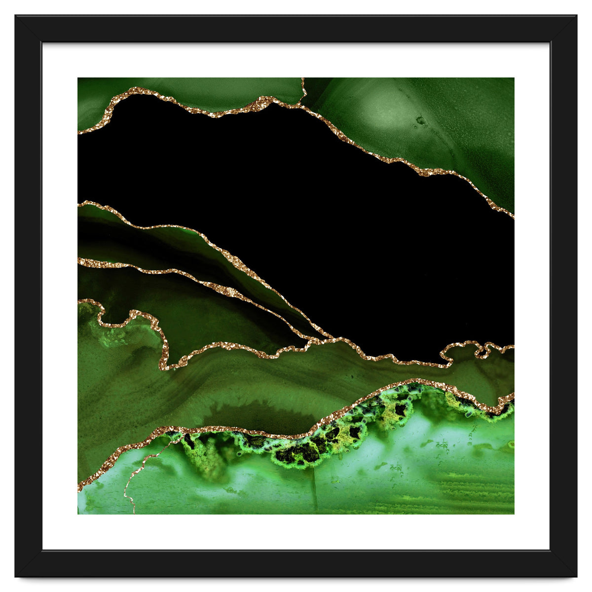 Green & Gold Agate Texture 14