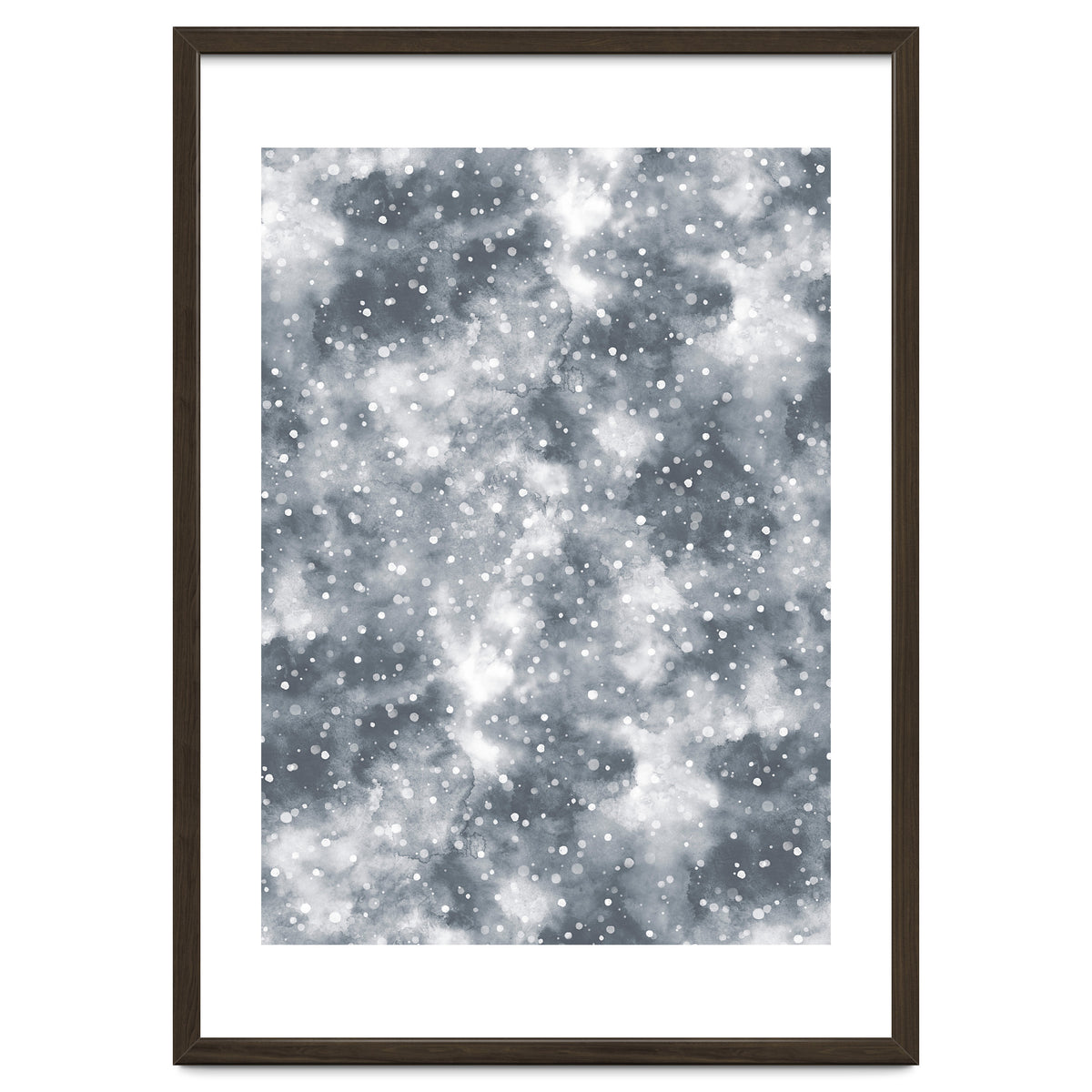 Abstract Winter Foggy Snow Gray White