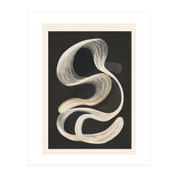 Monochrome Flow Abstract Line Movement (Print Only)