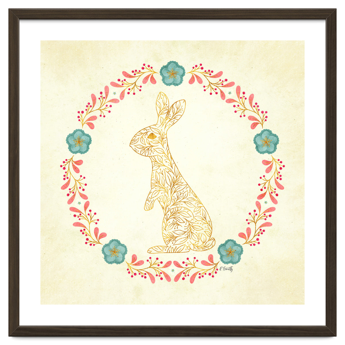 Floral Rabbit Wreath