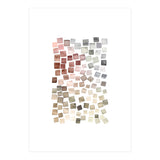 Watercolor Geometric Square Shapes Red (Print Only) thumbnail
