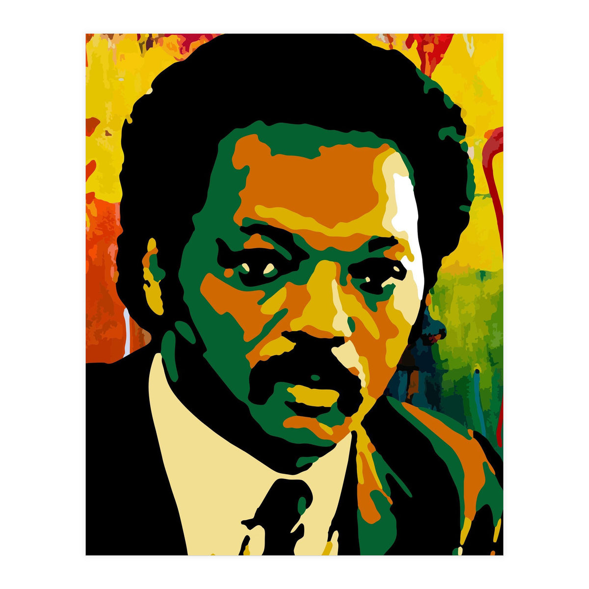 Jesse Jackson Colorful Abstract Art 2 (Print Only)