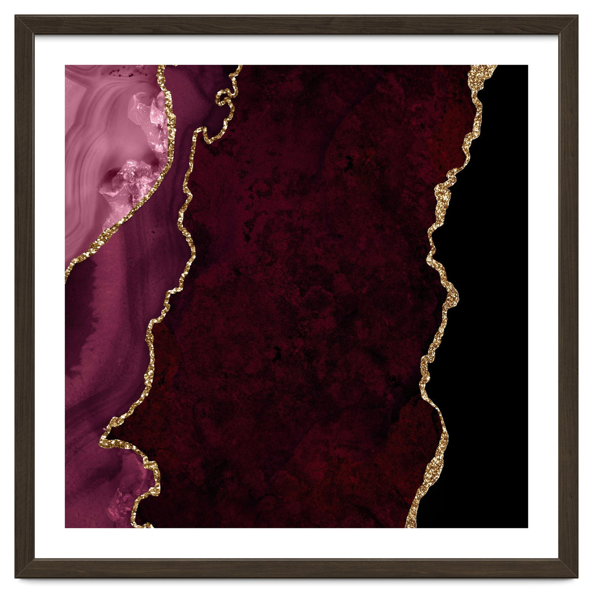 Burgundy & Gold Agate Texture 15
