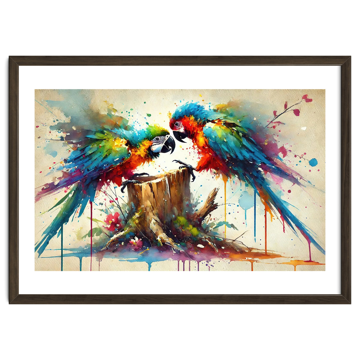 Tropical Macaw Pair