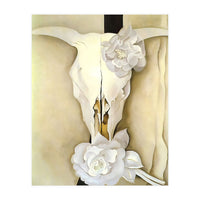 Georgia O’Keeffe – Cow’s Skull with Calico Roses (1931) | Iconic Southwestern Still Life with Desert Symbolism (Print Only)