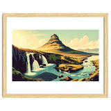 Vintage Iceland, Kirkjufell Mountain Poster thumbnail