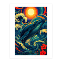 Whale Ocean Wave (Print Only)