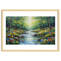 Sunlit Forest Stream