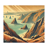 Vintage Cliffside Serenity Poster (Print Only) thumbnail