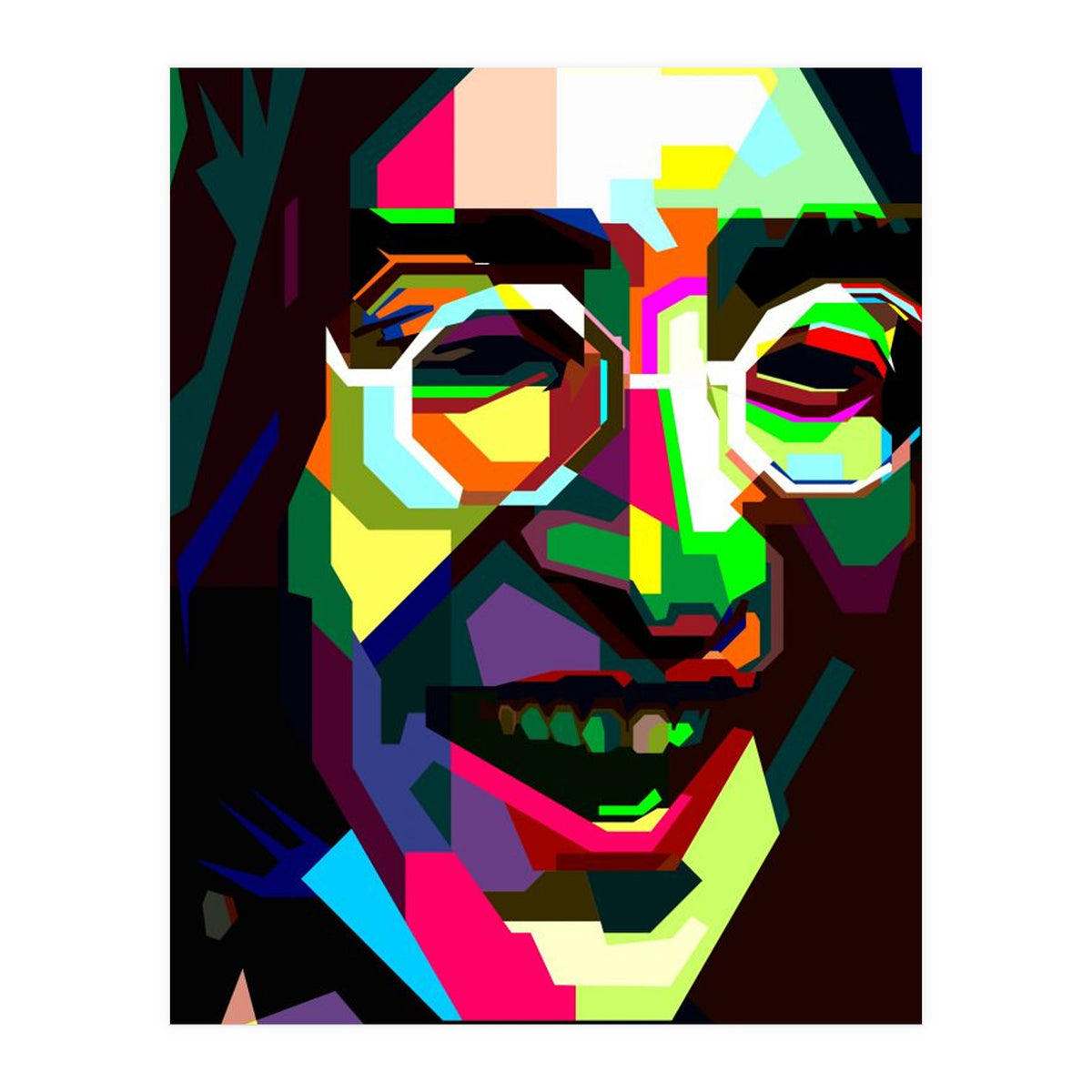 John Lennon English Rock And Roll Pop Art Wpap (Print Only)