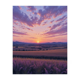 Serene Lavender Fields at Golden Hour Sunset (Print Only) thumbnail