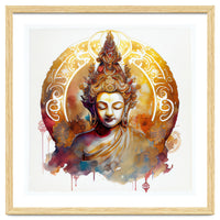 Golden Halo Buddha Portrait