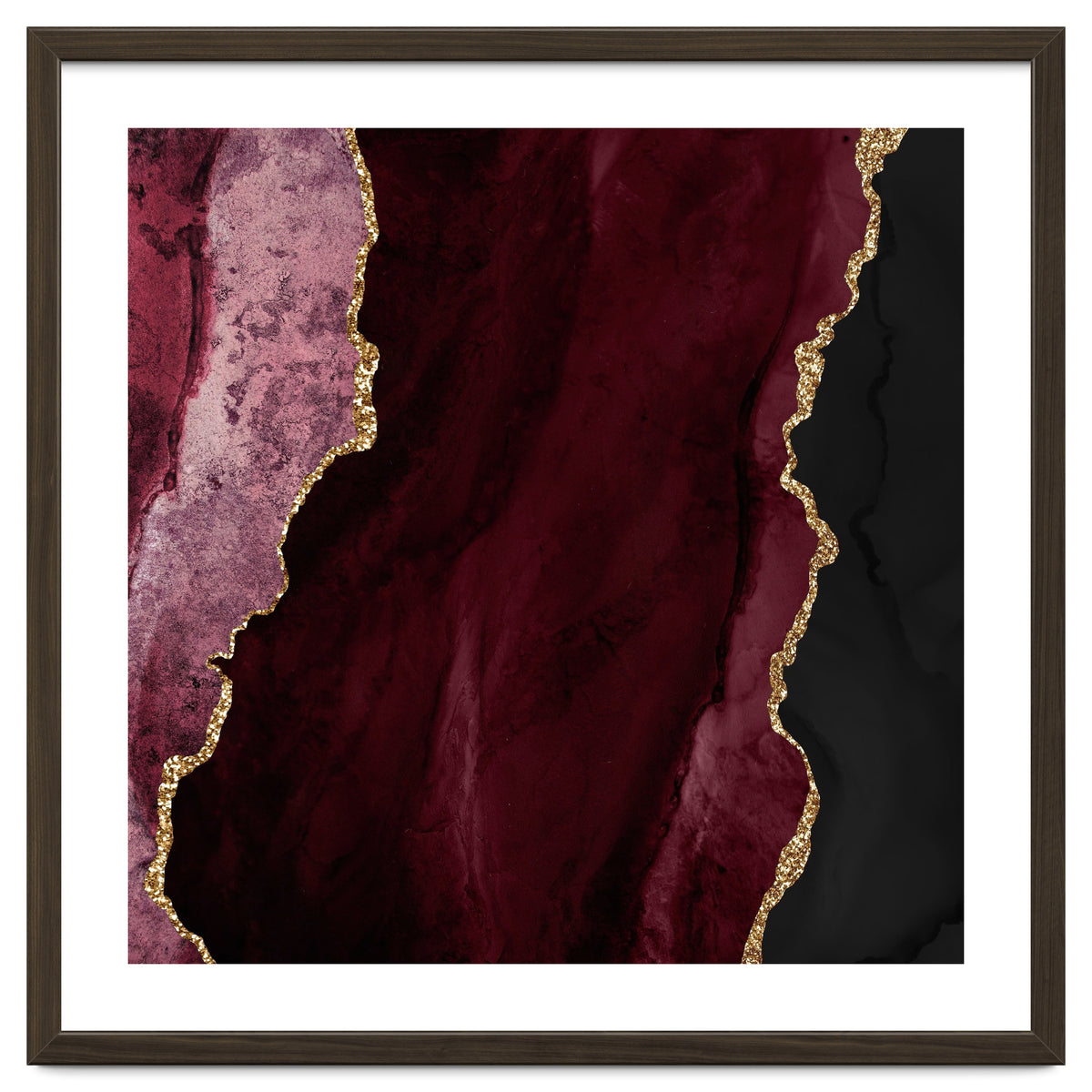 Burgundy & Gold Agate Texture 01