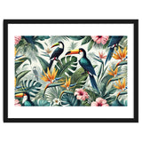 Tropical Toucans in Lush Jungle Foliage thumbnail