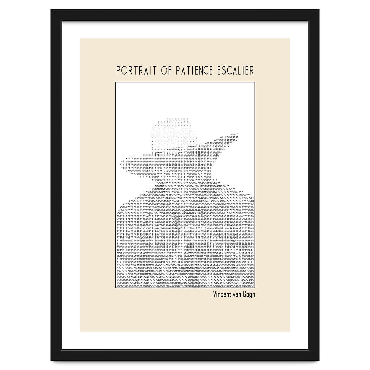 Portrait Of Patience Escalier Vincent Van Gogh Ascii Art