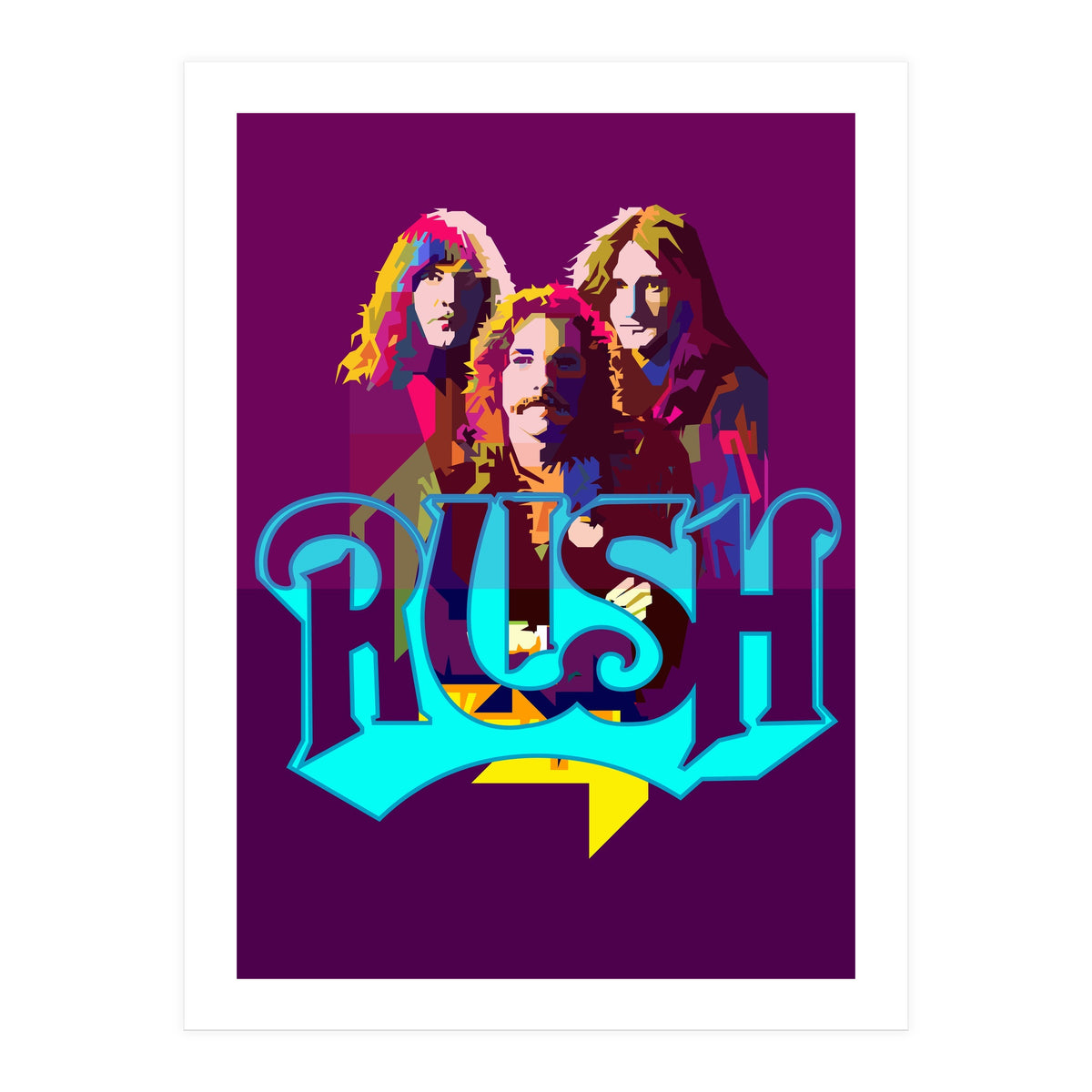 Rush Classic Rock Pop Art WPAP (Print Only)