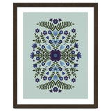 Flowers And Bows Blue And Green thumbnail