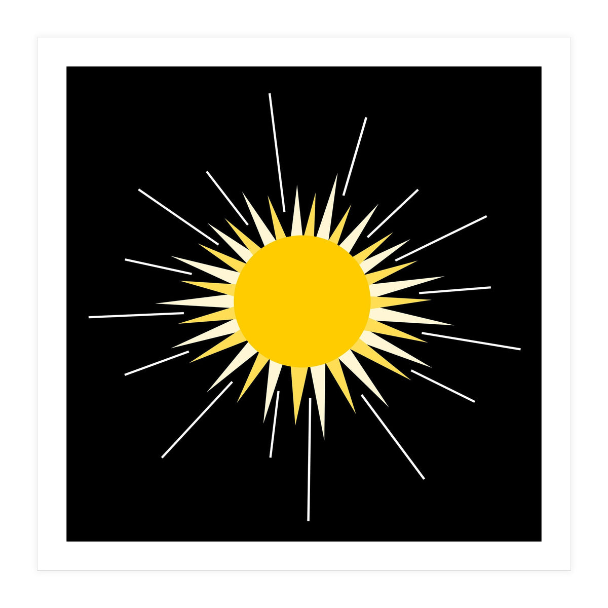 Yellow Bright Radiant Shinning Sun (Print Only)
