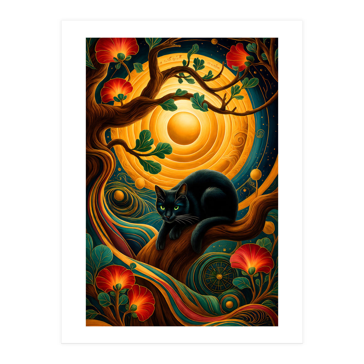 Black Cat Retro Contemporer (Print Only)