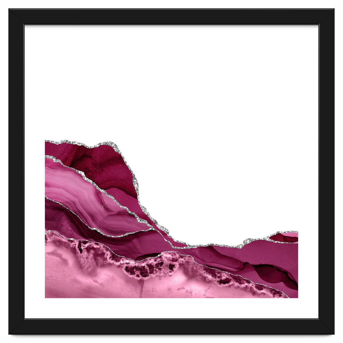 Burgundy & Silver Agate Texture 09