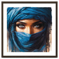 Blue Eyes Tuareg Woman Portrait