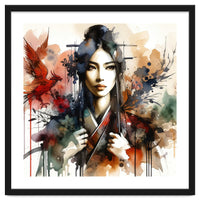 Phoenix Spirit Asian Warrior Portrait