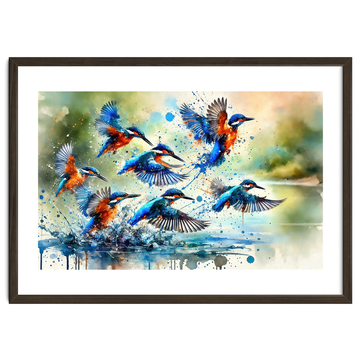 Kingfishers In Flight