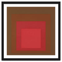 JOSEF ALBERS - HOMAGE TO THE SQUARE, RED, BROWN