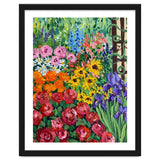Vibrant Summer Cottage Garden Oil Painting thumbnail