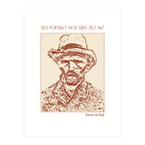 Self Portrait With Grey Felt Hat – Vincent Van Gogh (Print Only) thumbnail