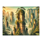 Vintage China, Zhangjiajie Stone Pillars Poster (Print Only) thumbnail